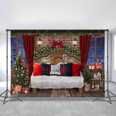 Lofaris Chrismas Decoration Home Bed Scenery Wood Backdrop